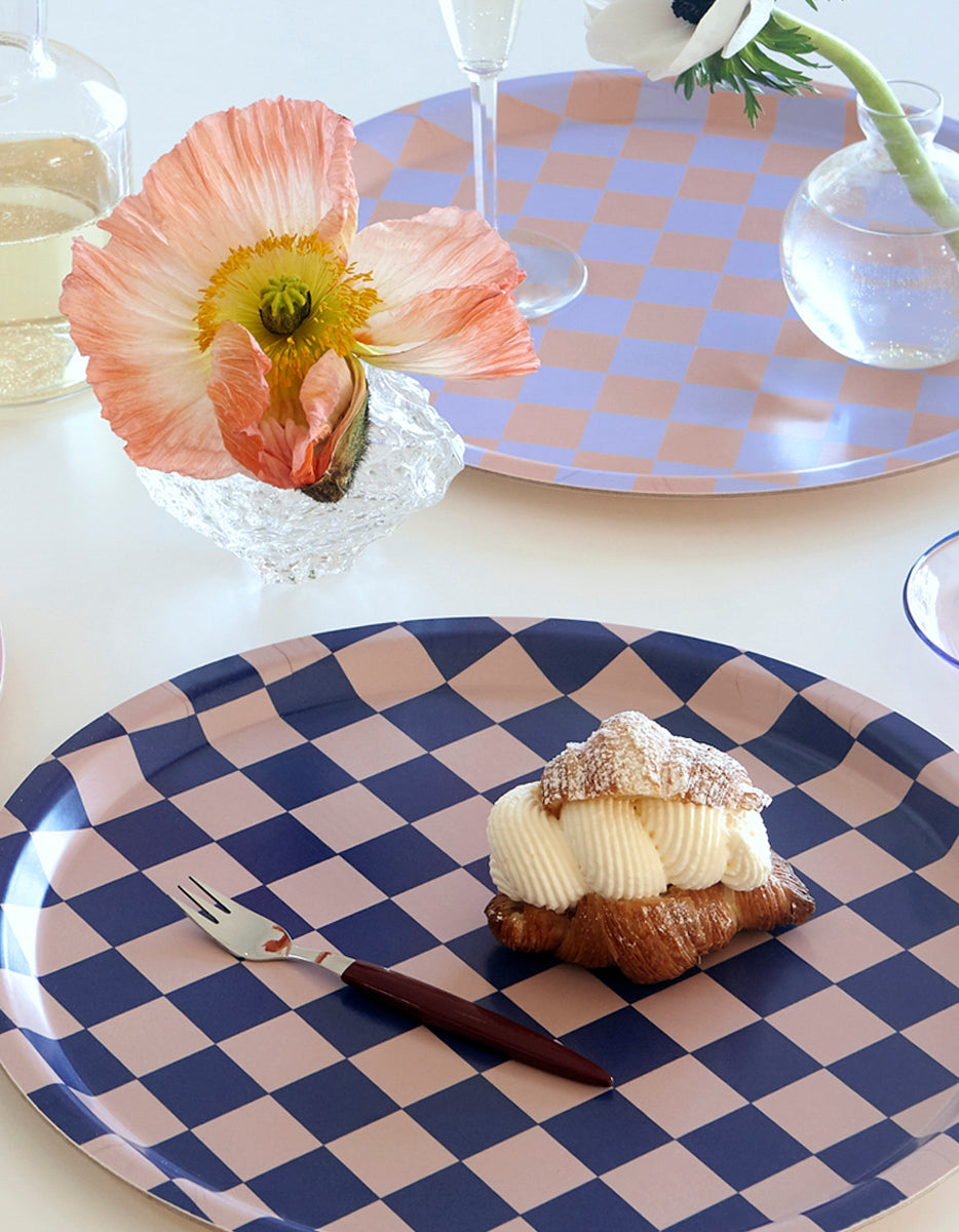 The Checker Round Serving Tray: Your Move for Stylish Gatherings