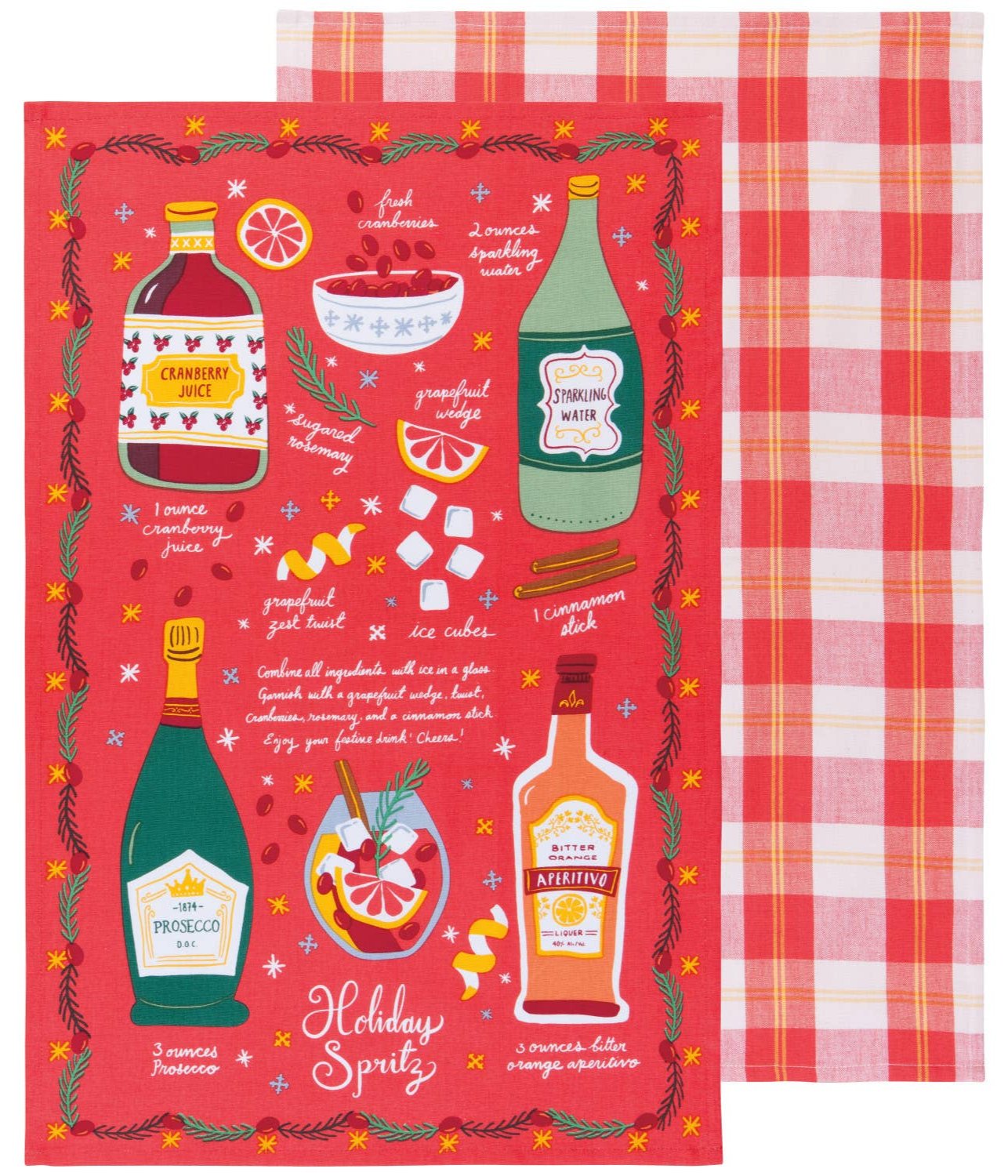 Holiday Spirits Dishtowels Set of 2