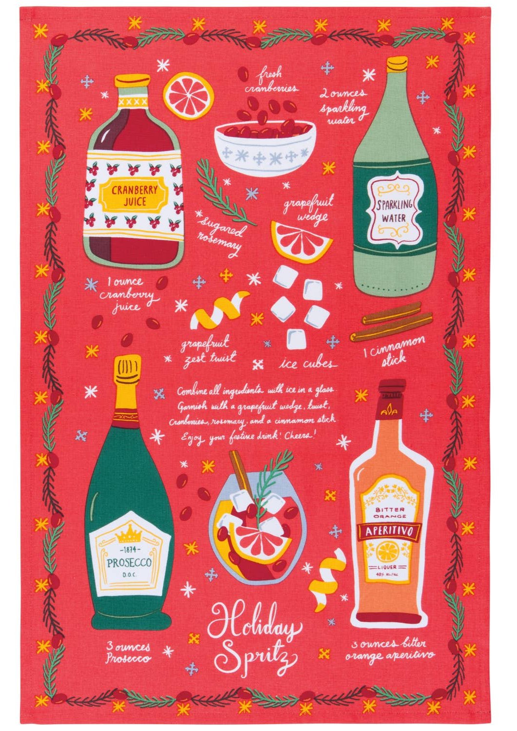 Holiday Spirits Dishtowels Set of 2