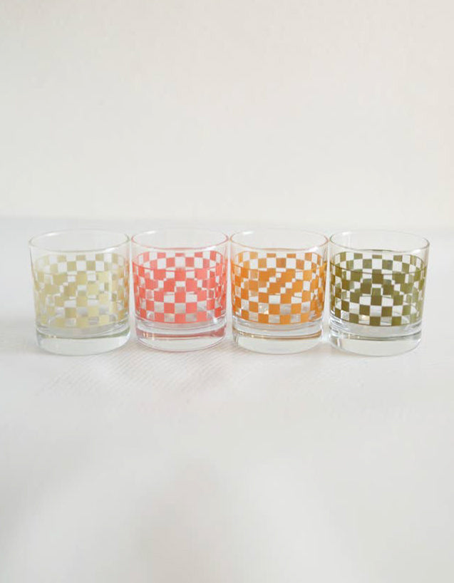 Checkered Rocks Glass