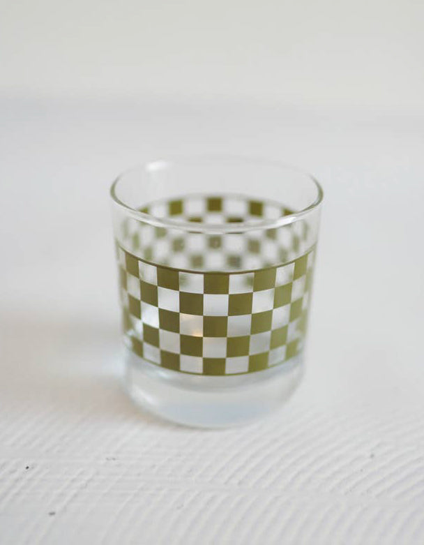 Checkered Rocks Glass