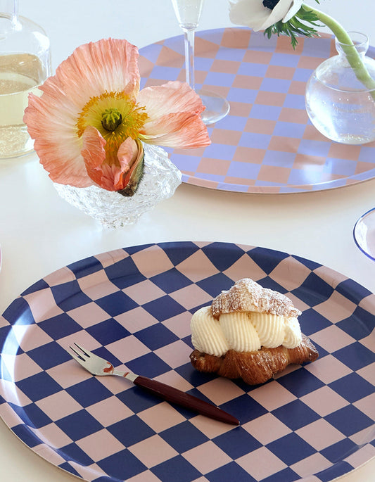 The Checker Round Serving Tray: Your Move for Stylish Gatherings