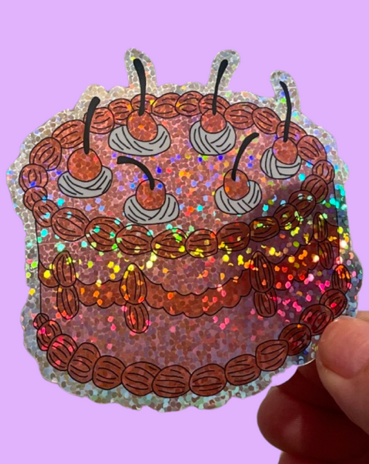 Glitter Cake Sticker