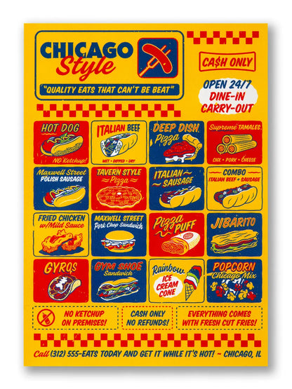 Chicago Style Eats Postcard