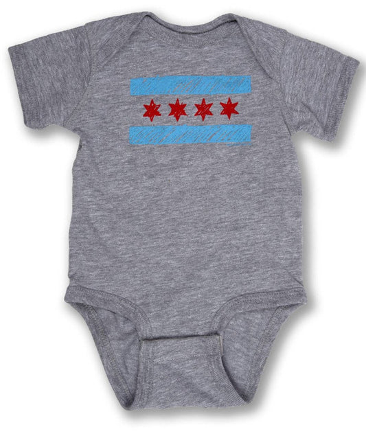 Chicago Doodle Flag Bodysuit
