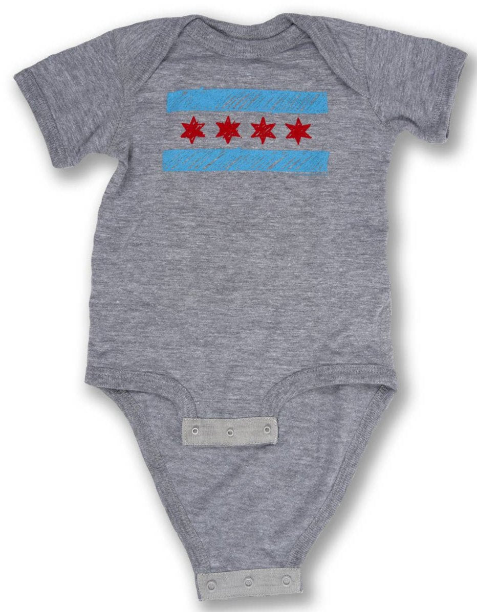 Chicago Doodle Flag Bodysuit