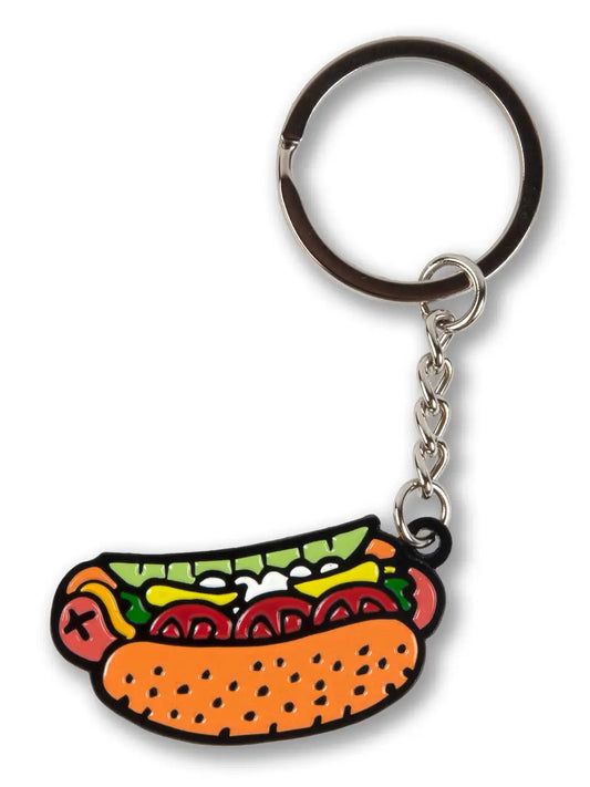 Chicago Style Hot Dog Keychain