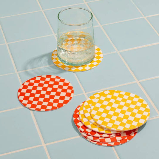 Check Coaster Set
