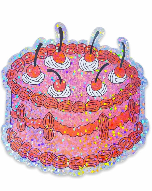 Glitter Cake Sticker