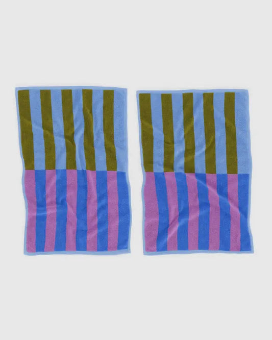 Hand Towels Set of 2 in Cabana Stripe Mix