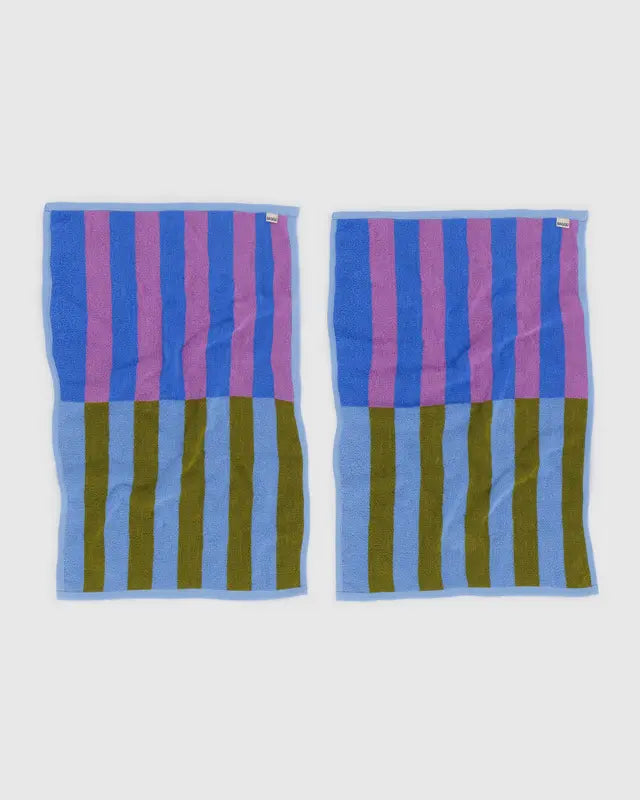 Hand Towels Set of 2 in Cabana Stripe Mix