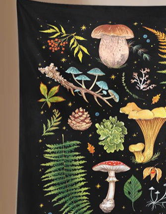 Mushroom Tapestry in Dark