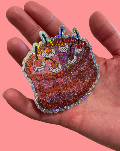 Glitter Cake Sticker