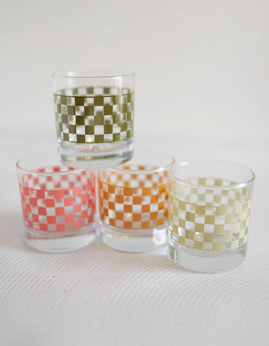 Checkered Rocks Glass