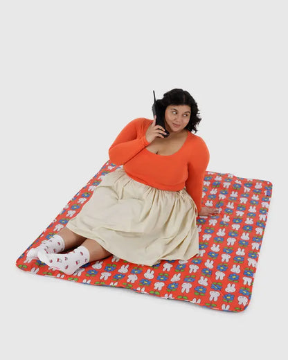Puffy Picnic Blanket in Flower Miffy