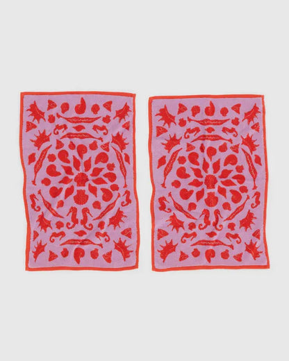 Hand Towels Set of 2 in Sea Shells