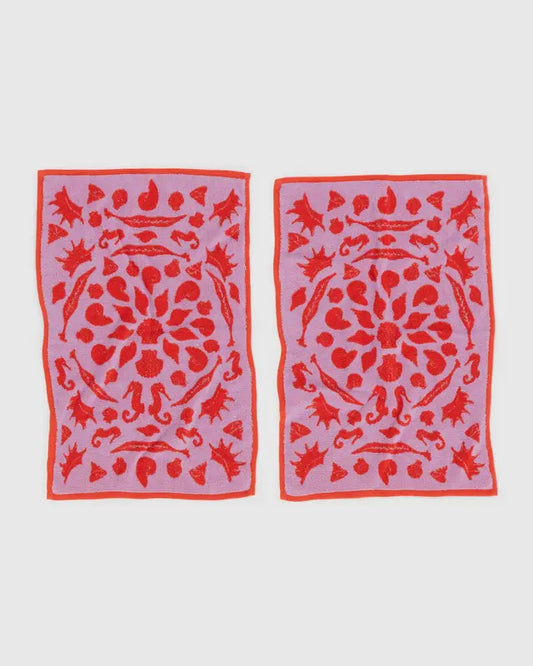 Hand Towels Set of 2 in Sea Shells